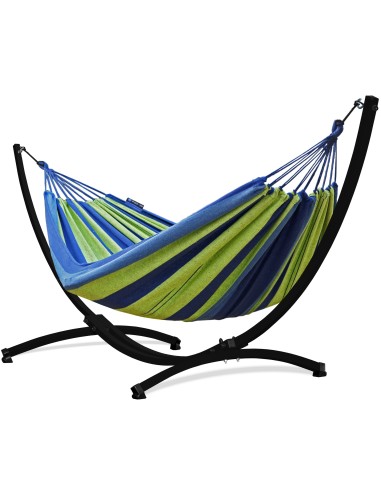 Hängematte mit Gestell für 2 Personen, Doppelhängematte 220x160cm Outdoor & Garten