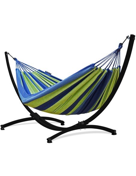 Hängematte mit Gestell für 2 Personen, Doppelhängematte 220x160cm Outdoor & Garten