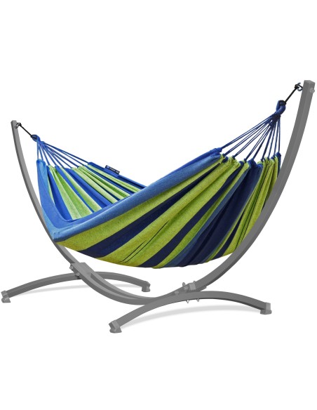 Hängematte mit Gestell für 2 Personen, Doppelhängematte 220x160cm Outdoor & Garten