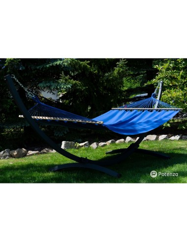 Merida Stabhängematte mit Gestell, Hängematte 215x160cm, Hängemattegestell aus Aluminium oder Stahl