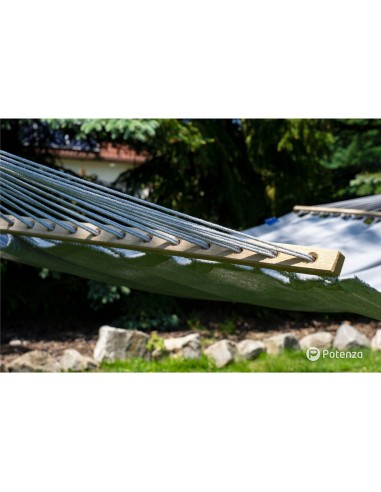 Merida Stabhängematte mit Gestell, Hängematte 215x160cm, Hängemattegestell aus Aluminium oder Stahl