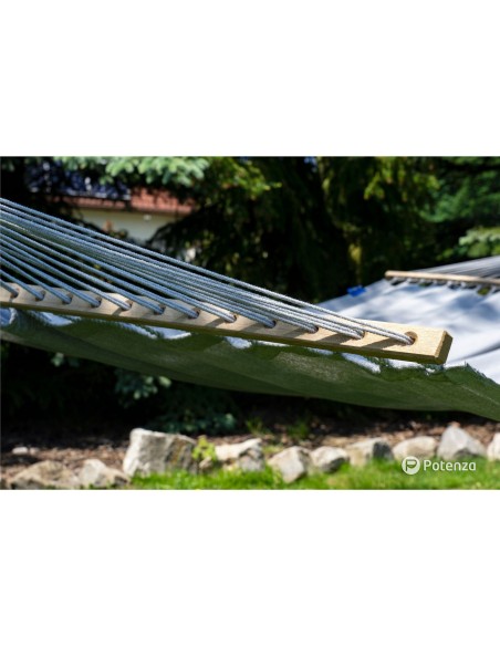 Merida Stabhängematte mit Gestell, Hängematte 215x160cm, Hängemattegestell aus Aluminium oder Stahl