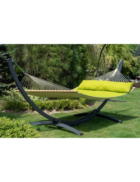 Panama Stabhängematte mit Gestell, Hängematte 215x140cm, Hängemattegestell aus Aluminium oder Stahl