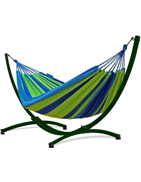 Hängematte mit Gestell für 2 Personen, Doppelhängematte 220x160cm Outdoor & Garten