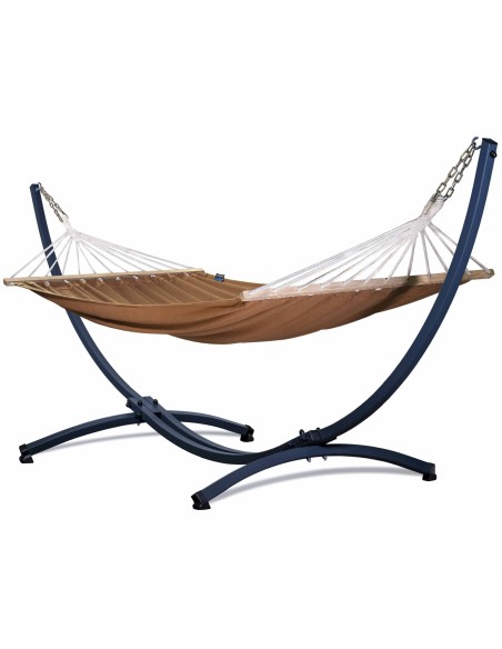 Roma Stabhängematte mit Gestell, Hängematte 220x160cm, Hängemattegestell aus Aluminium oder Stahl