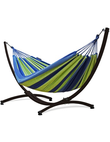 Hängematte mit Gestell für 2 Personen, Doppelhängematte 220x160cm Outdoor & Garten