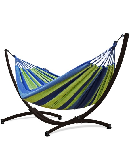 Hängematte mit Gestell für 2 Personen, Doppelhängematte 220x160cm Outdoor & Garten