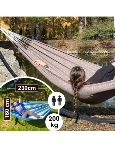 Medelin (Doppel-350cm) Hängematte 230x160 cm, Belastbarkeit bis 200 kg