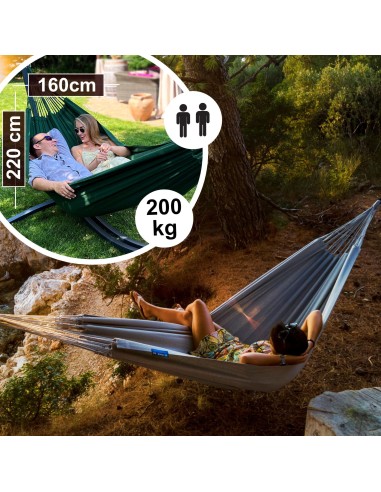 Merida Klassische Hängematte aus Baumwolle 220x160cm, Belastbarkeit bis 200 kg