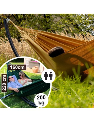 Merida Klassische Hängematte aus Baumwolle 220x160cm, Belastbarkeit bis 200 kg