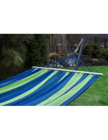 Acadia Hängematte mit Holzstangen 220x160 cm, Belastbarkeit bis 200 kg