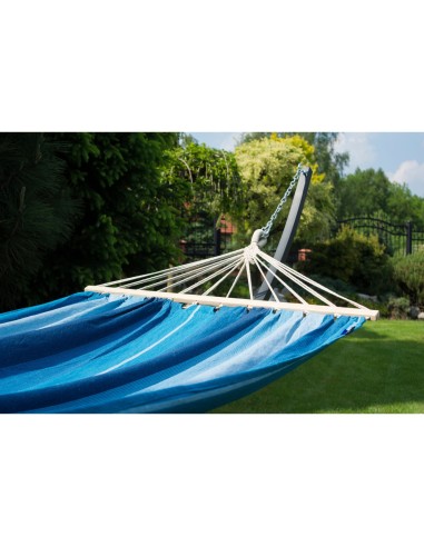 Acadia Hängematte mit Holzstangen 220x160 cm, Belastbarkeit bis 200 kg