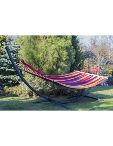 Acadia Hängematte mit Holzstangen 220x160 cm, Belastbarkeit bis 200 kg