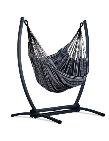 Pereira Hängesessel mit Gazela Gestell, Baumwolle Hängestuhl mit Gestell, Hängesitz aus Kolumbien