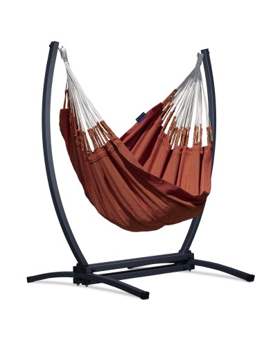 Medelin Hängesessel mit Gestell, Baumwolle Hängestuhl mit Gazela Gestell, Hängesitz aus Kolumbien