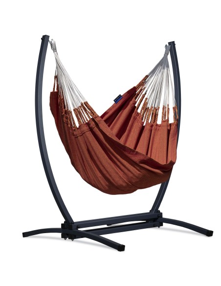 Medelin Hängesessel mit Gestell, Baumwolle Hängestuhl mit Gazela Gestell, Hängesitz aus Kolumbien