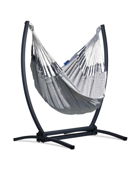 Medelin Hängesessel mit Gestell, Baumwolle Hängestuhl mit Gazela Gestell, Hängesitz aus Kolumbien