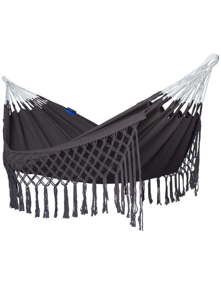 Medelin Double Boho Makramee Fransen Hängematte 230x160 cm, Belastbarkeit bis 200 kg