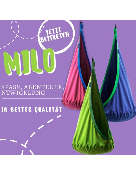 Milo Cocoon Hängehöhle für Kinder Hängesessel 100% Baumwolle max 70kg
