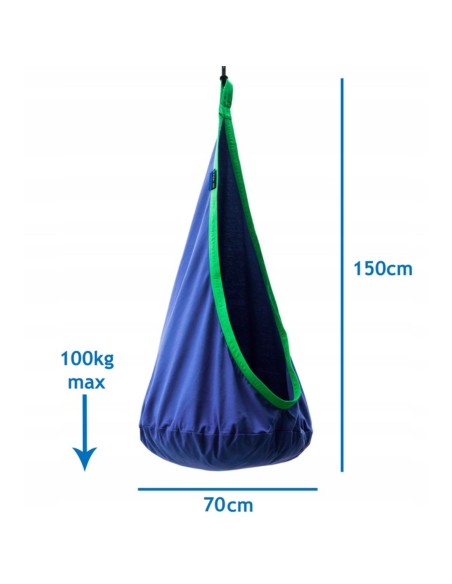 Milo Cocoon Hängehöhle für Kinder Hängesessel 100% Baumwolle max 70kg