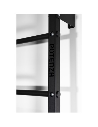 Sprossenwand aus Metall, Klettergerüst bis 250kg, Turnwand Schwarz