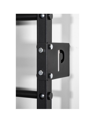 Sprossenwand aus Metall, Klettergerüst bis 250kg, Turnwand Schwarz