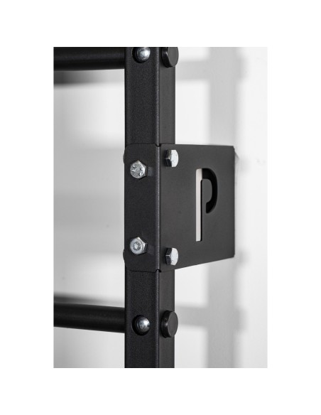 Sprossenwand aus Metall, Klettergerüst bis 250kg, Turnwand Schwarz