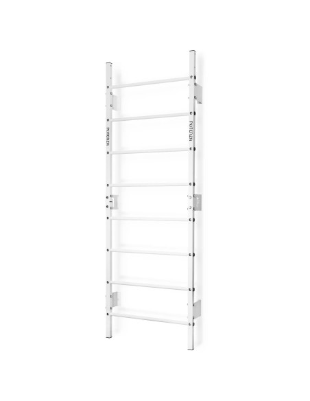 Sprossenwand aus Metall, Klettergerüst bis 250kg, Turnwand Weiß