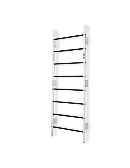 Sprossenwand aus Metall, Klettergerüst bis 250kg, Turnwand Weiß