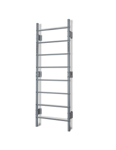 Sprossenwand aus Metall, Klettergerüst bis 250kg, Turnwand Grau