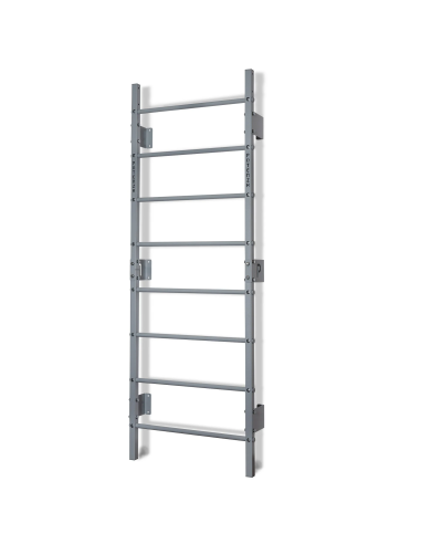 Sprossenwand aus Metall, Klettergerüst bis 250kg, Turnwand Grau