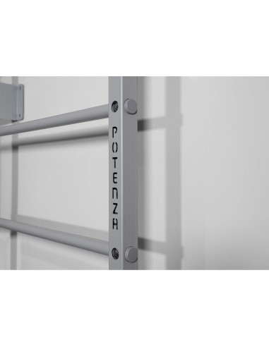 Sprossenwand aus Metall, Klettergerüst bis 250kg, Turnwand Grau