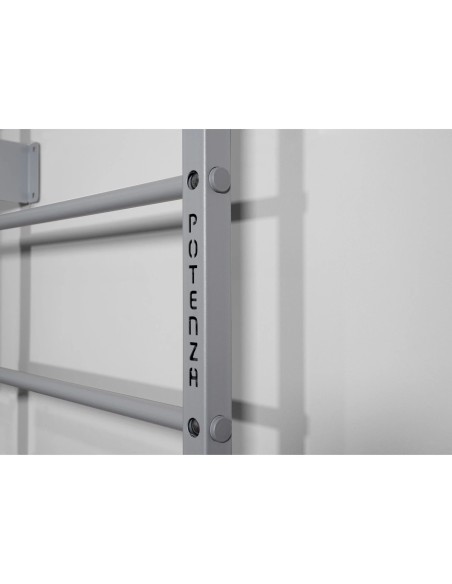 Sprossenwand aus Metall, Klettergerüst bis 250kg, Turnwand Grau