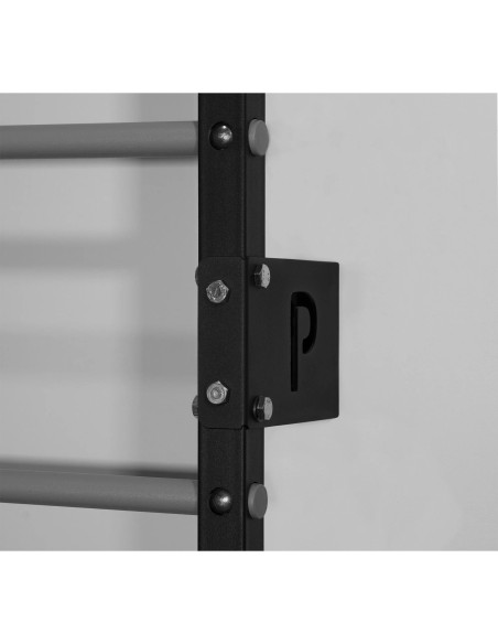 Sprossenwand mit Klimmzugstange aus Metall, Klettergerüst bis 250kg, Turnwand Schwarz