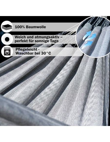 Medelin Boho  230x160 cm Hängematte mit Gestell