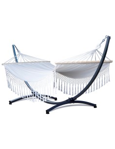 Santia Stabhängematte mit Gestell, Hängematte 220x160cm, Hängemattegestell aus Aluminium oder Stahl