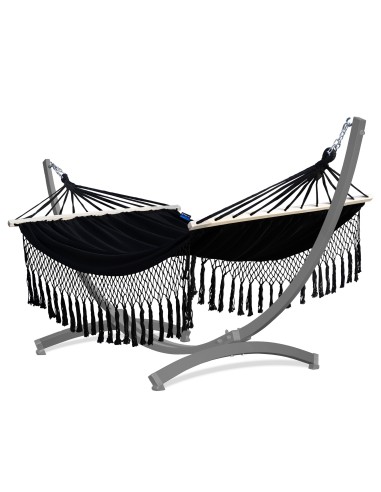 Santia Stabhängematte mit Gestell, Hängematte 220x160cm, Hängemattegestell aus Aluminium oder Stahl