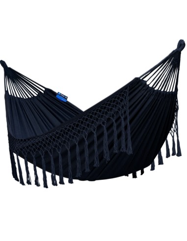 Santia Double Boho Makramee Fransen Hängematte 220x160 cm, Belastbarkeit bis 200 kg