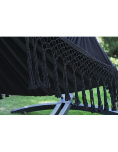 Santia Double Boho Makramee Fransen Hängematte 220x160 cm, Belastbarkeit bis 200 kg