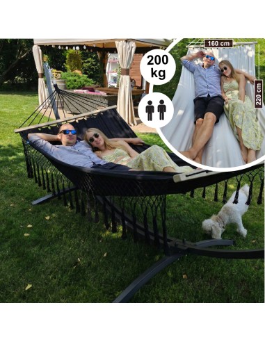 Santia Stabhängematte 220x160cm, Belastbarkeit bis 200 kg