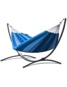 Miniatura - Hängematte mit Indela Gestell – 120kg für 1 Personen I Hängematte- 200x120, 120kg I Cocoon (Blue)