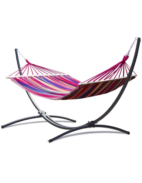 Hängematte mit Indela Gestell – 120kg für 1 Personen I Stabhängematte- 200x120, 120kg