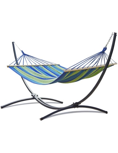 Hängematte mit Indela Gestell – 120kg für 1 Personen I Stabhängematte- 200x120, 120kg