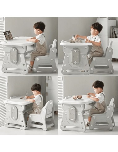 Kindertisch höhenverstellbar mit Stuhl – neigbare Tischplatte – ergonomisch, stabil & sicher – Tisch-Set für Kinder zum Lernen