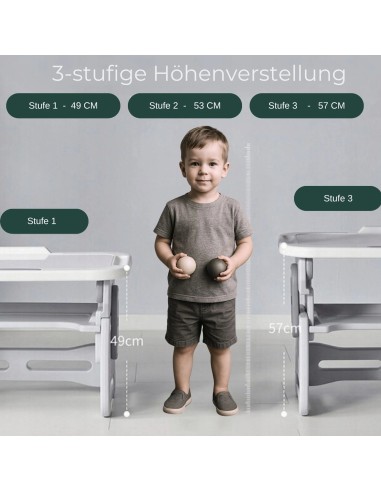 Kindertisch höhenverstellbar mit Stuhl – neigbare Tischplatte – ergonomisch, stabil & sicher – Tisch-Set für Kinder zum Lernen