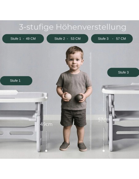 Kindertisch höhenverstellbar mit Stuhl – neigbare Tischplatte – ergonomisch, stabil & sicher – Tisch-Set für Kinder zum Lernen