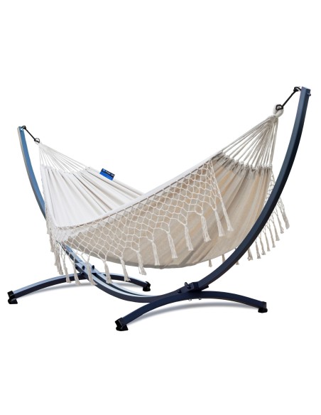 Santia Boho Hängematte mit Gestell für 2 Personen 220x160cm - Outdoor & Garten