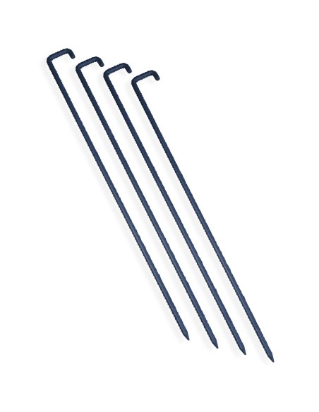 Bodenanker 70cm Zinkgrundierung, Zeltheringe stabile Erdanker Landschaft Bodenpfähle J-Haken