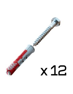 Montagedübel für Sprossenwand – Set Fischer DuoPower 10x80 (12 Stück)