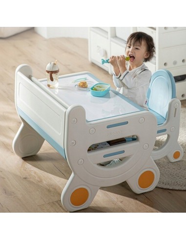 Kindertisch mit Stuhl - Maltisch mit Whiteboard & Ablage